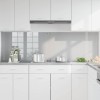 Konyhai hátfal 2 pcs világosszürke 100 x 60 cm edzett üveg