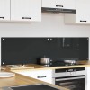 Konyhai hátfal 2 pcs sötétszürke 80 x 40 cm edzett üveg
