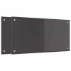 Konyhai hátfal 2 pcs sötétszürke 80 x 40 cm edzett üveg