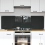 Konyhai hátfal 2 pcs sötétszürke 80 x 50 cm edzett üveg
