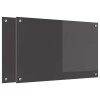 Konyhai hátfal 2 pcs sötétszürke 80 x 50 cm edzett üveg