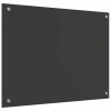 Konyhai hátfal 2 pcs sötétszürke 80 x 60 cm edzett üveg