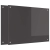 Konyhai hátfal 2 pcs sötétszürke 80 x 60 cm edzett üveg