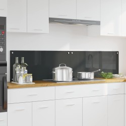 Konyhai splashback 2 pcs sötétszürke 90 x 40 cm edzett üveg