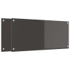 Konyhai hátfal 2 pcs sötétszürke 90 x 40 cm edzett üveg