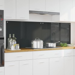 Konyhai splashback 2 pcs sötétszürke 90 x 60 cm edzett üveg
