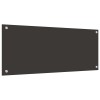 Konyhai hátfal 2 pcs sötétszürke 100 x 40 cm edzett üveg