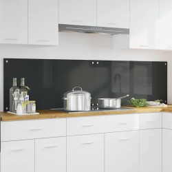 Konyhai splashback 2 pcs sötétszürke 100 x 50 cm edzett üveg