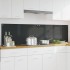 Konyhai splashback 2 pcs sötétszürke 100 x 50 cm edzett üveg