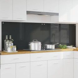 Konyhai splashback 2 pcs sötétszürke 100 x 60 cm edzett üveg