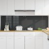 Konyhai hátfal 2 pcs sötétszürke 100 x 60 cm edzett üveg