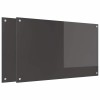 Konyhai hátfal 2 pcs sötétszürke 100 x 60 cm edzett üveg