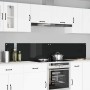 Konyhai hátfal 2 pcs fekete 110 x 40 cm edzett üveg