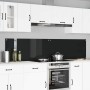 Konyhai hátfal 2 pcs fekete 110 x 50 cm edzett üveg