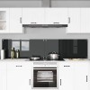Konyhai hátfal 2 pcs fekete 110 x 50 cm edzett üveg