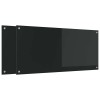 Konyhai hátfal 2 pcs fekete 110 x 50 cm edzett üveg