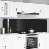 Konyhai hátfal 2 pcs fekete 110 x 60 cm edzett üveg