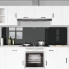 Konyhai hátfal 2 pcs fekete 110 x 60 cm edzett üveg