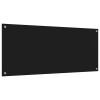 Konyhai hátfal 2 pcs fekete 120 x 50 cm edzett üveg