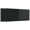 Konyhai hátfal 2 pcs fekete 120 x 50 cm edzett üveg