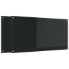 Konyhai hátfal 2 pcs fekete 120 x 60 cm edzett üveg