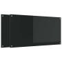 Konyhai hátfal 2 pcs fekete 120 x 60 cm edzett üveg