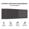 Konyhai hátfal 2 pcs sötétszürke 110 x 40 cm edzett üveg