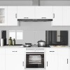 Konyhai hátfal 2 pcs sötétszürke 110 x 50 cm edzett üveg