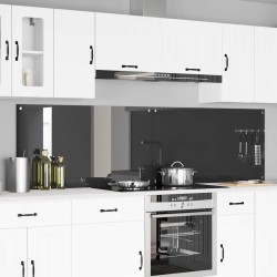 Konyhai splashback 2 pcs sötétszürke 110 x 60 cm edzett üveg