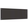 Konyhai hátfal 2 pcs sötétszürke 120 x 40 cm edzett üveg
