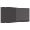 Konyhai hátfal 2 pcs sötétszürke 120 x 60 cm edzett üveg