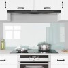 Konyhai hátfal 2 pcs fehér 70 x 60 cm edzett üveg