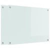 Konyhai hátfal 2 pcs fehér 80 x 60 cm edzett üveg