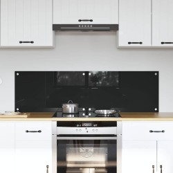 Konyhai splashback fekete 70 x 40 x 0.8 cm edzett üveg
