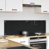 Konyhai hátfal 2 pcs fekete 70 x 40 cm edzett üveg