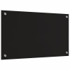 Konyhai hátfal 2 pcs fekete 70 x 40 cm edzett üveg