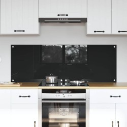 Konyhai splashback fekete 70 x 50 x 0,8 cm edzett üveg