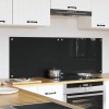 Konyhai hátfal 2 pcs fekete 70 x 50 cm edzett üveg