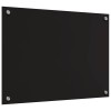 Konyhai hátfal 2 pcs fekete 70 x 50 cm edzett üveg
