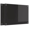 Konyhai hátfal 2 pcs fekete 70 x 50 cm edzett üveg
