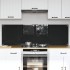 Konyhai splashback fekete 80 x 50 x 0.8 cm edzett üveg