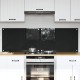 Konyhai splashback fekete 80 x 50 x 0.8 cm edzett üveg