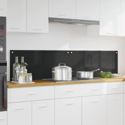 Konyhai splashback fekete 90 x 40 x 0.8 cm edzett üveg