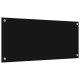 Konyhai splashback fekete 90 x 40 x 0.8 cm edzett üveg