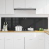 Konyhai hátfal 2 pcs fekete 90 x 50 cm edzett üveg