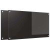 Konyhai hátfal 2 pcs fekete 90 x 50 cm edzett üveg