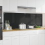 Konyhai hátfal 2 pcs fekete 90 x 60 cm edzett üveg