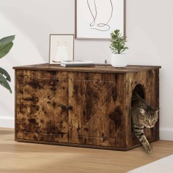 Macska ház füstölt tölgy 85 x 55 x 50 cm faanyag