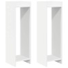 Növényállvány polcokkal 2 pcs fehér 30 x 30 x 100 cm mérnöki fa