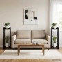 Növényállvány 2 pcs fekete tölgy 30 x 30 x 100 cm mérnöki fa
